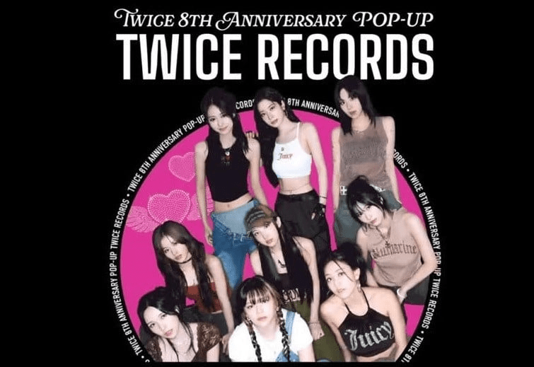 Let's celebrate TWICE's 8th debut anniversary with the opening of their special Pop-Up Store 'TWICE RECORDS'!
