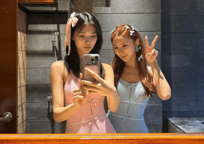TWICE's Tzuyu and Former CLC's Elkie Shine in Matching Swimwear, Delighting Fans on Social Media